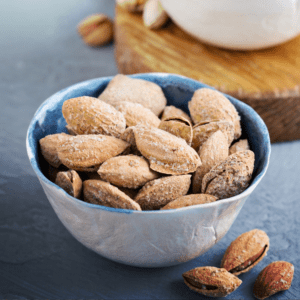 salted and roasted with shell Almonds